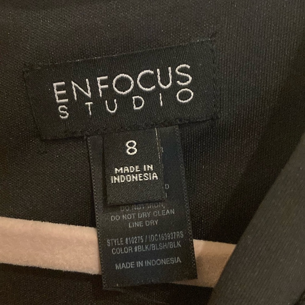 Enfocus Studio Black and Cream Sheath Mini Dress - Picture 2 of 6